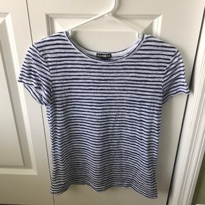 Express blue and white striped tee